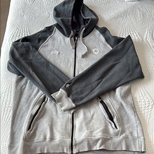 Adidas Gray and Black Hoodie